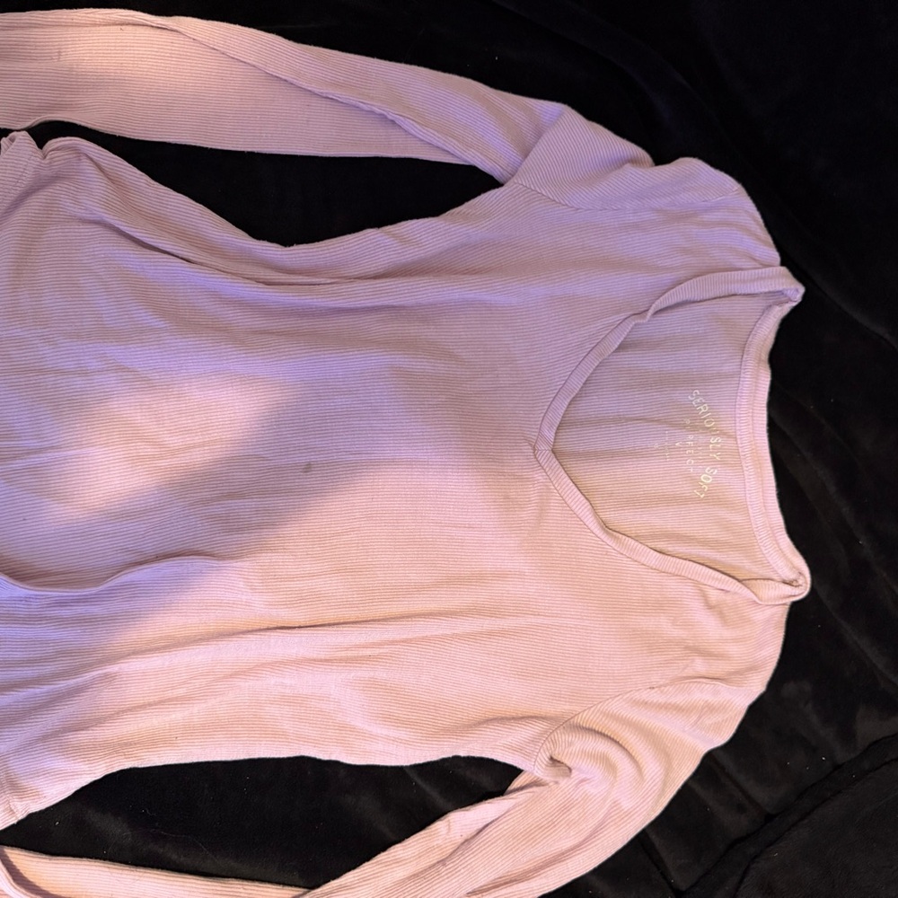Women's Pink Long Sleeve Top